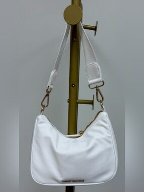 Stoney Clover Lane White Shoulder Bag with Gold Hardware
